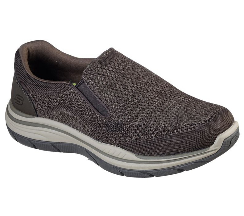 Skechers Relaxed Fit: Expected 2.0 - Arago - Mens Slip On Shoes Olive/Brown [AU-AA3688]